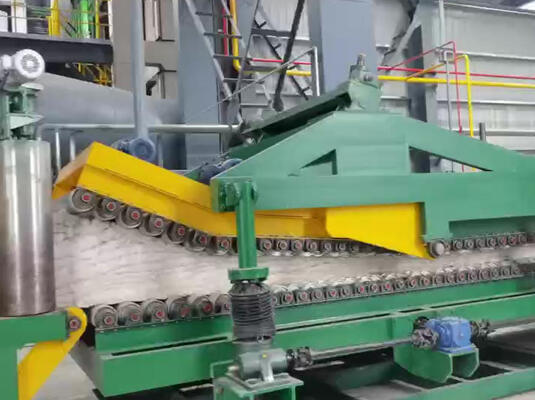 ভালো দাম স্বয়ংক্রিয় রক উল উৎপাদন লাইন ৪-৮ টন/ঘন্টা ক্ষমতা পিএলসি নিয়ন্ত্রণ ৩০-২০০ মিমি পুরুত্বের নিরোধক বোর্ডের জন্য অনলাইন