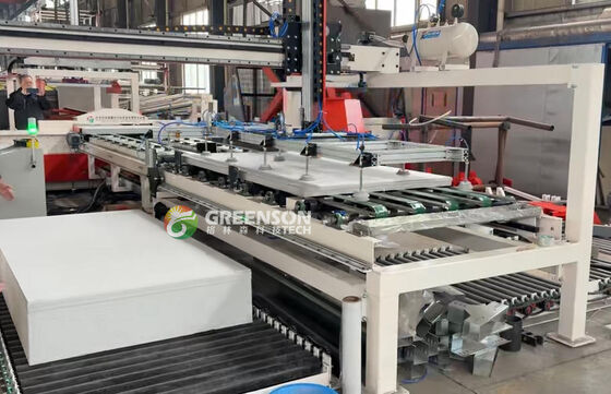 ভালো দাম PLC Controlled High Capacity Gypsum Board Sawing Line With Dust Free Operation অনলাইন